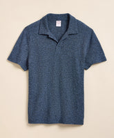 Cotton-Linen Pique Johnny Collar Shirt / Brooks Brothers Men