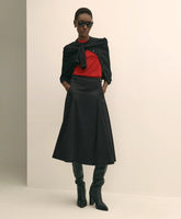 Cotton Twill A-Line Skirt / Brooks Brothers Women