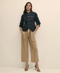 Belted Wide-Leg Utility Pants / Brooks Brothers Sale