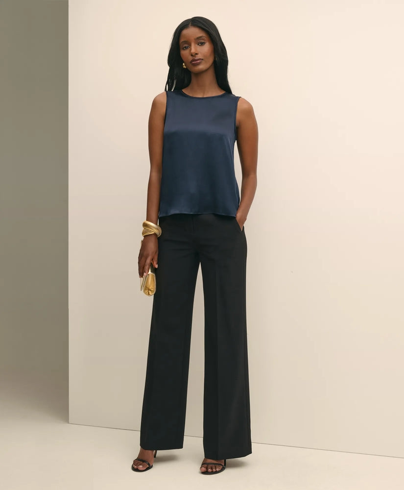 Crepe Wide-Leg Pants / Brooks Brothers Women