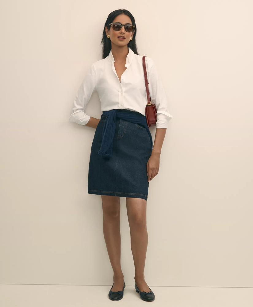 Denim Straight Skirt / Brooks Brothers Sale