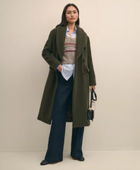 Double-Faced Wool Shawl-Collar Coat / Brooks Brothers Sale