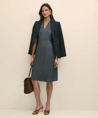 Effortless Knit Dress in Link Print / Brooks Brothers Sale