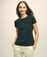 Elevated Cotton Modal Pique T-Shirt / Brooks Brothers Women