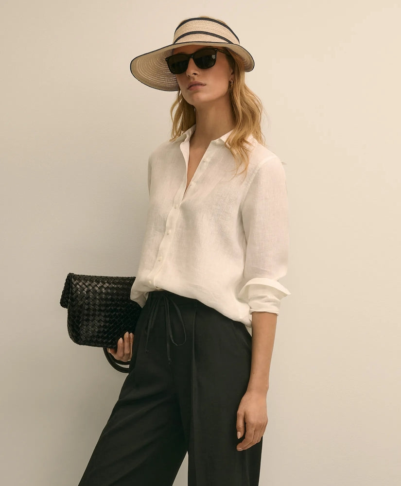 Eugenia Kim Packable Hemp Visor / Brooks Brothers Women