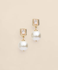 Faux Pearl Drop Earrings / Brooks Brothers Women