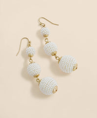 Faux-Pearl Sphere Linear Earrings / Brooks Brothers Women