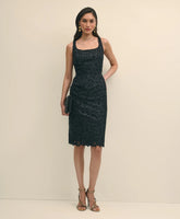 Floral Lace Overlay Sheath Dress / Brooks Brothers Sale