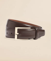Gold Buckle Leather Dress Belt / Brooks Brothers Men