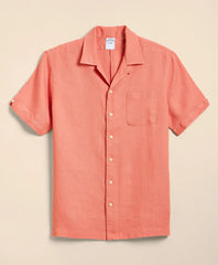 Irish Linen Camp Collar, Short-Sleeve Shirt / Brooks Brothers Shirts