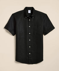Irish Linen Short-Sleeve Sport Shirt / Brooks Brothers Shirts