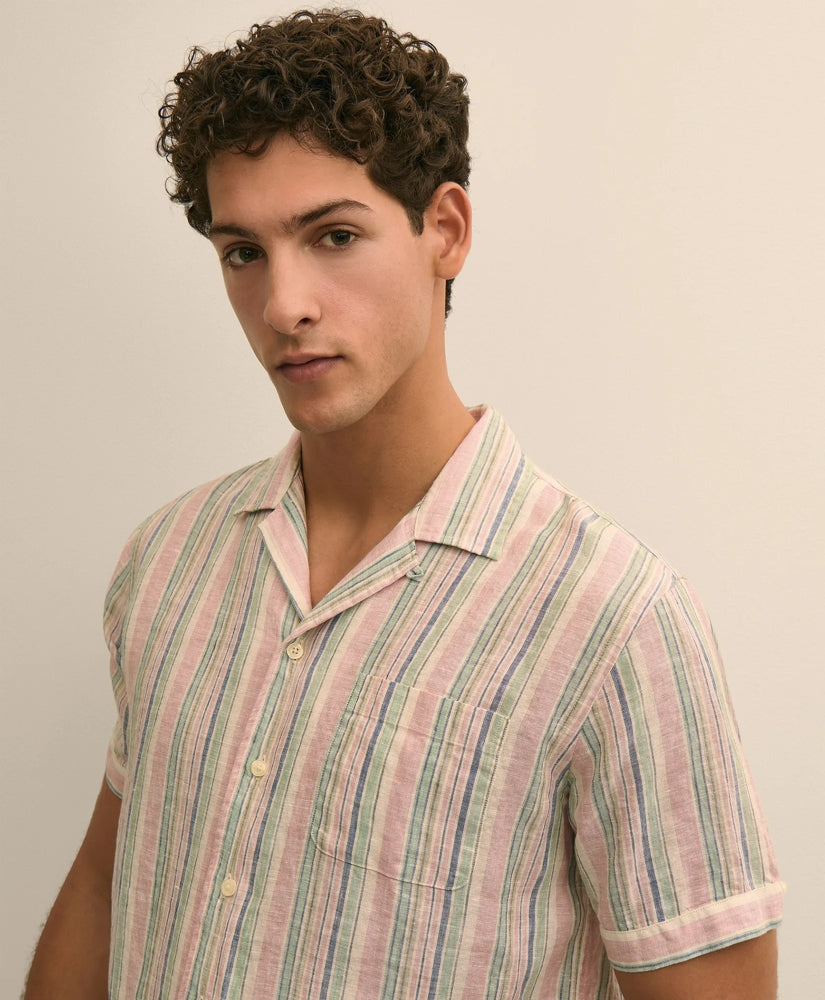 Irish Linen Short-Sleeve Sport Shirt / Brooks Brothers Shirts
