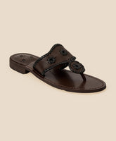 Jack Rogers Jacks Leather Flat Sandal / Brooks Brothers Women