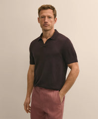 Lightweight Luxe All-Season Sweater, Johnny Collar / Brooks Brothers Men