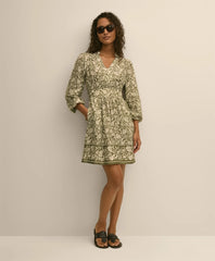 Linen Blend Floral Print Dress / Brooks Brothers Women