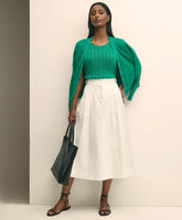 Linen Cable V-Neck Cardigan / Brooks Brothers Sale