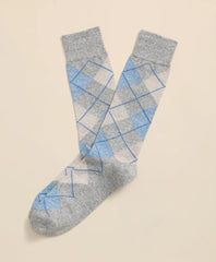 Linen-Cotton Blend Argyle Socks / Brooks Brothers Men