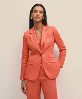 Linen One-Button Notch Lapel Jacket / Brooks Brothers Sale