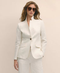 Linen One-Button Notch Lapel Jacket / Brooks Brothers Sale