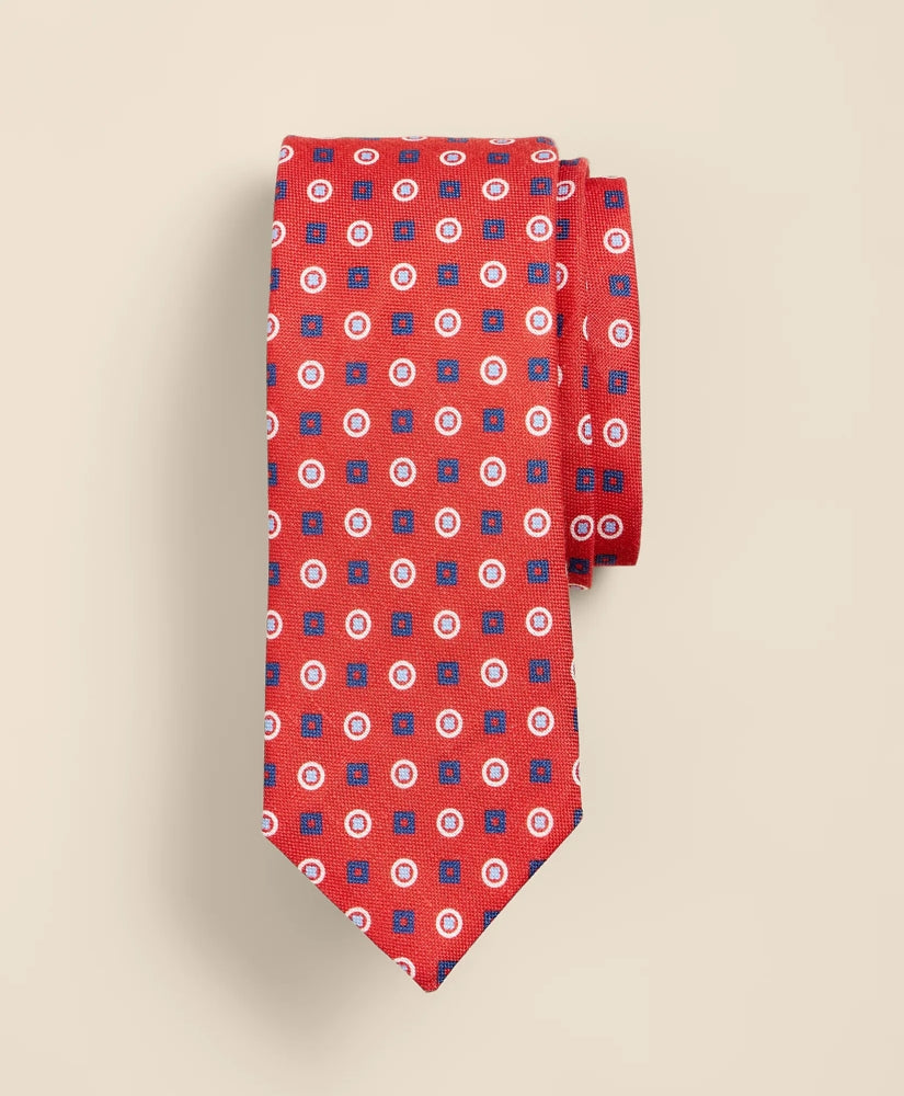 Linen-Silk Circle Foulard Tie / Brooks Brothers Men