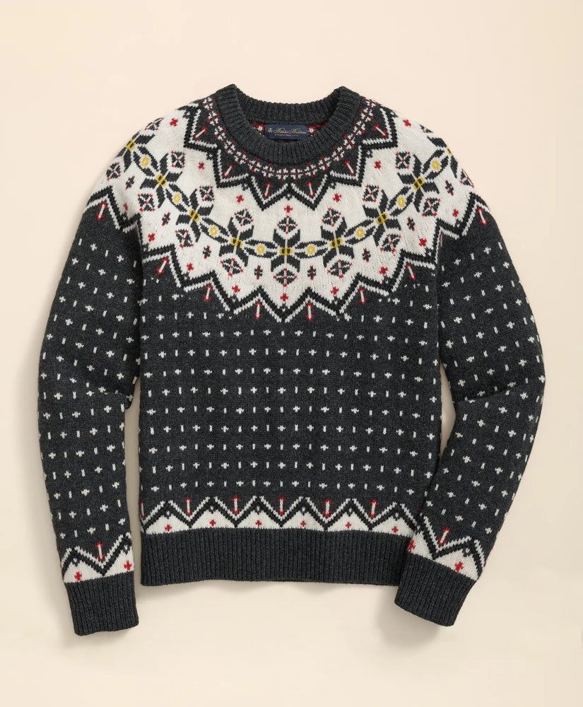 Merino Wool Archive Fair Isle Sweater / Brooks Brothers Sale