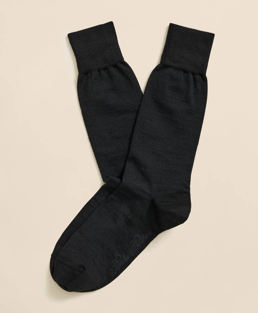 Merino-Wool-Blend Mini Dot Socks / Brooks Brothers Men