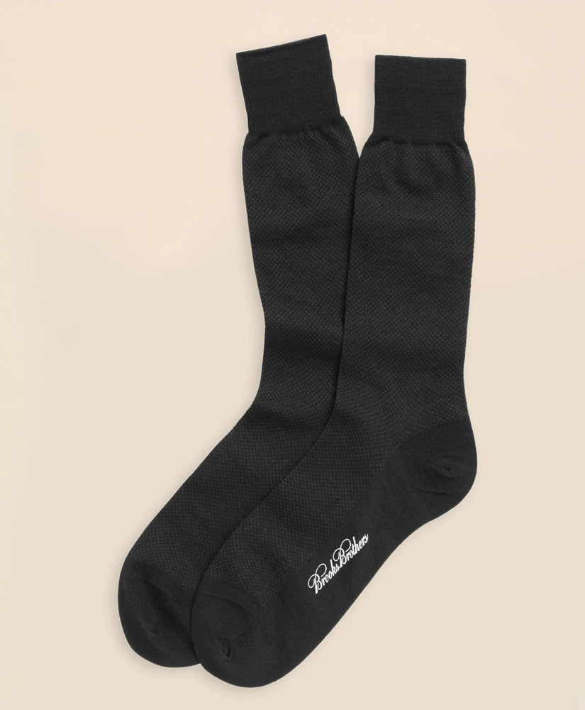 Merino Wool Mini Dot Crew Socks / Brooks Brothers Men