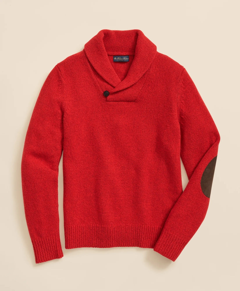 Merino Wool Polo Shawl Collar Sweater / Brooks Brothers Sale