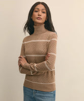 Merino Wool Striped Pointelle Turtleneck / Brooks Brothers Sale
