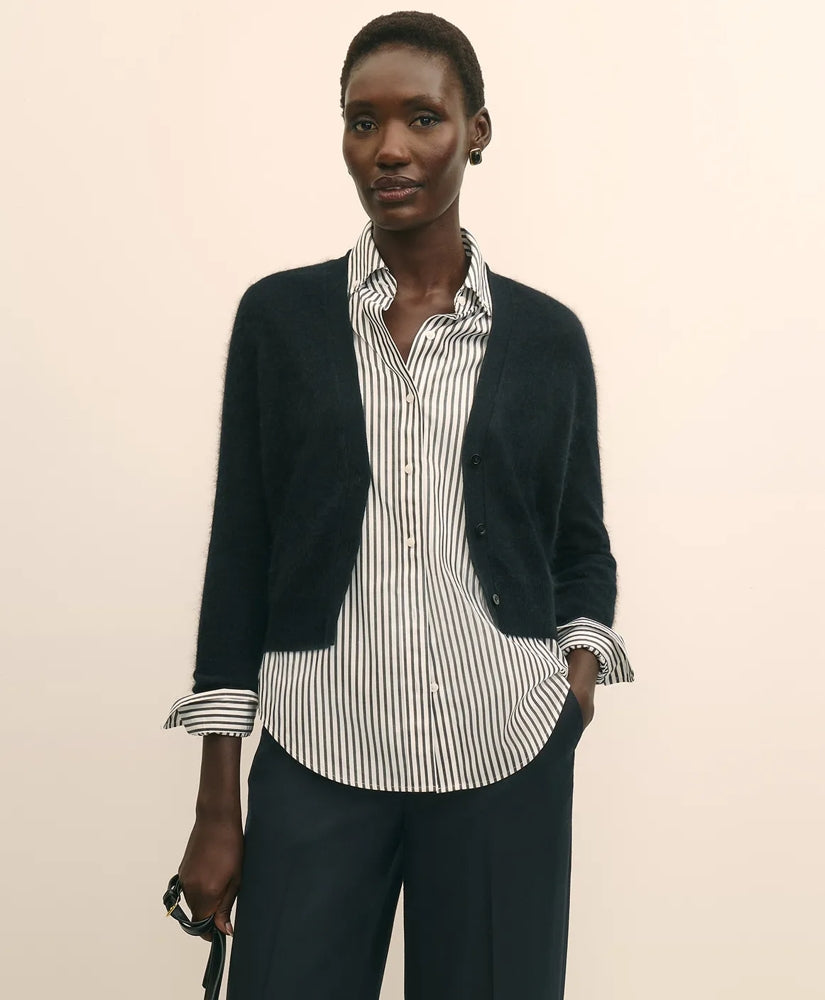 Wool-Cashmere Blend Cropped Cardigan / Brooks Brothers Sale