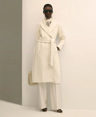 Wool Blend Shawl-Collar Wrap Coat / Brooks Brothers Sale