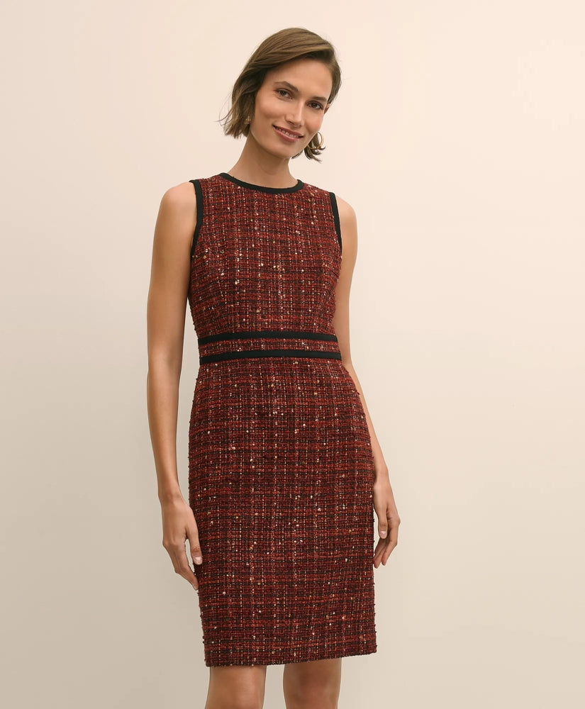 Boucle Tipped Sheath Dress / Brooks Brothers Sale