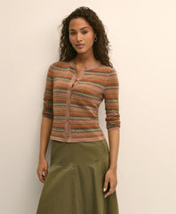Ombre Stripe Shimmer Cardigan / Brooks Brothers Women
