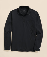 Performance Series Long-Sleeve Zip-Neck Polo Shirt / Brooks Brothers Sale