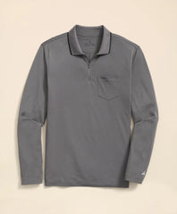 Performance Series Long-Sleeve Zip-Neck Polo Shirt / Brooks Brothers Sale