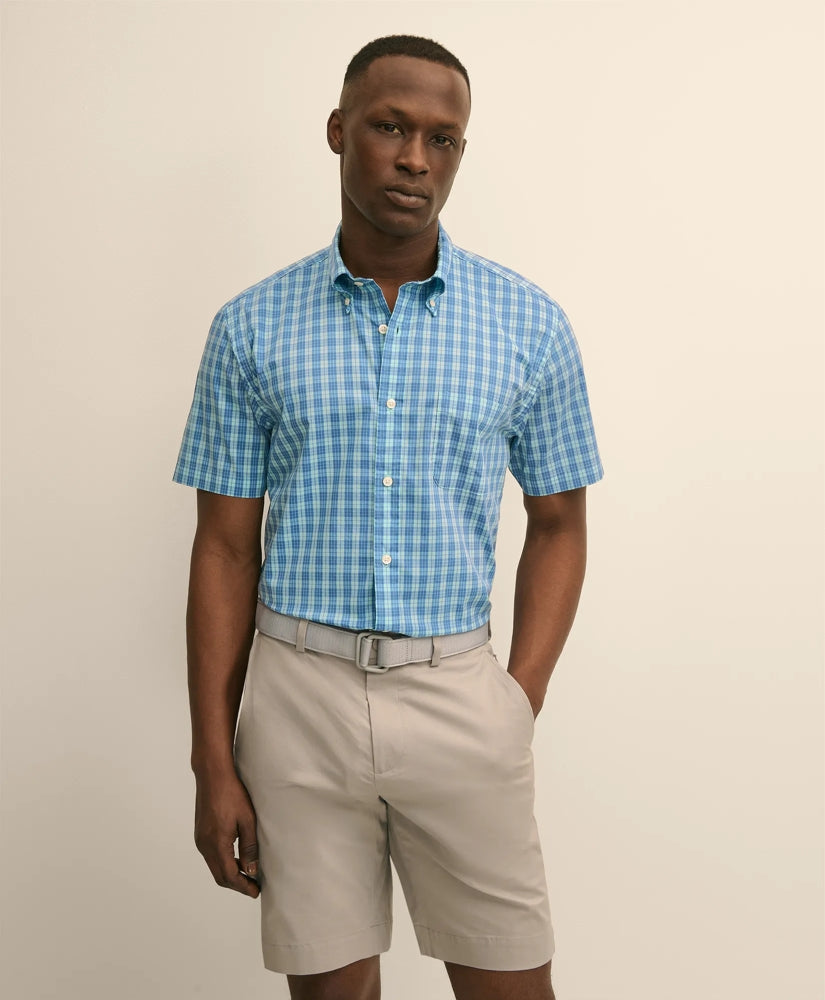 Performance Series Stretch Polo Button-Down Collar, Tartan Sport Shirt / Brooks Brothers Men