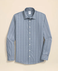 Performance Series Stretch Spread Collar, Glen Plaid Sport Shirt / Brooks Brothers Sale