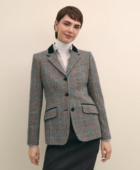 Plaid Shetland Wool Riding Jacket / Brooks Brothers Sale