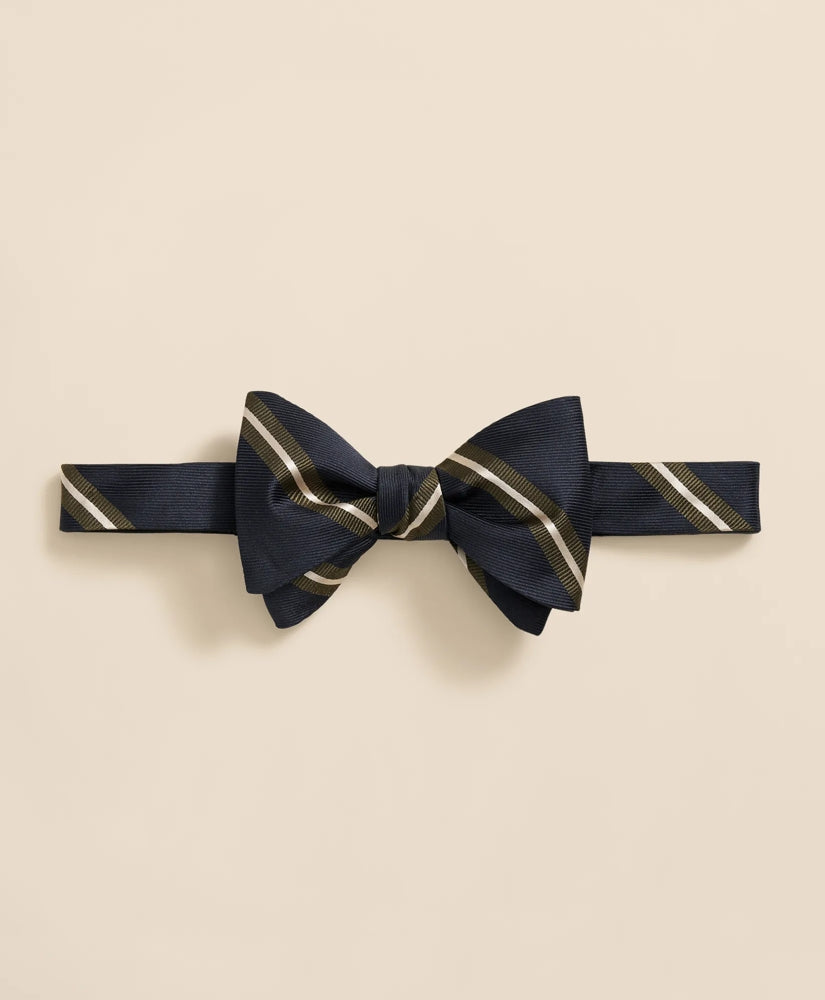 Rep Stripe Silk Bow Tie / Brooks Brothers Men