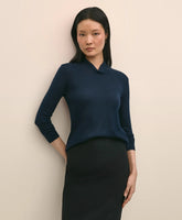 Silk Cashmere Twist Neck Sweater / Brooks Brothers Sale