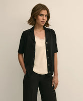 Silk-Cotton Polo Sweater / Brooks Brothers Women