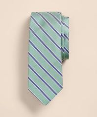 Silk Oxford-Weave Outline Stripe Tie / Brooks Brothers Men