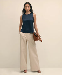 Sleeveless Shell in Washable Silk / Brooks Brothers Shirts