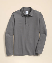 Spread Collar Long-Sleeve Polo Shirt / Brooks Brothers Sale