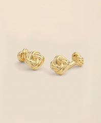 Sterling Silver Gold-Plated Knot Cufflinks / Brooks Brothers Men