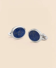 Sterling Silver Oval Rhodium-Plated Cufflinks / Brooks Brothers Tailored