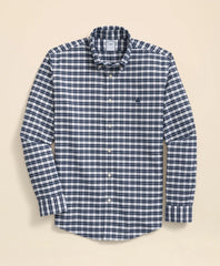 Stretch Cotton Non-Iron Oxford Polo Button Down Collar, Checked Shirt / Brooks Brothers Sale