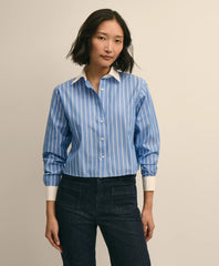 The Cropped Striped Shirt / Brooks Brothers Women