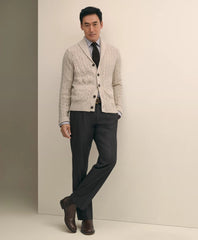 Traditional Fit Wool Flannel Dress Pants / Brooks Brothers Men