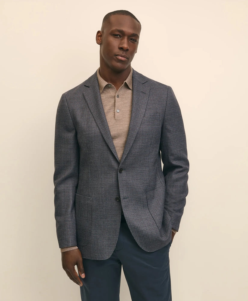 Traditional Fit Wool Hopsack Gingham Sport Coat / Brooks Brothers Sale